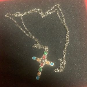 Multi Color Cross necklace